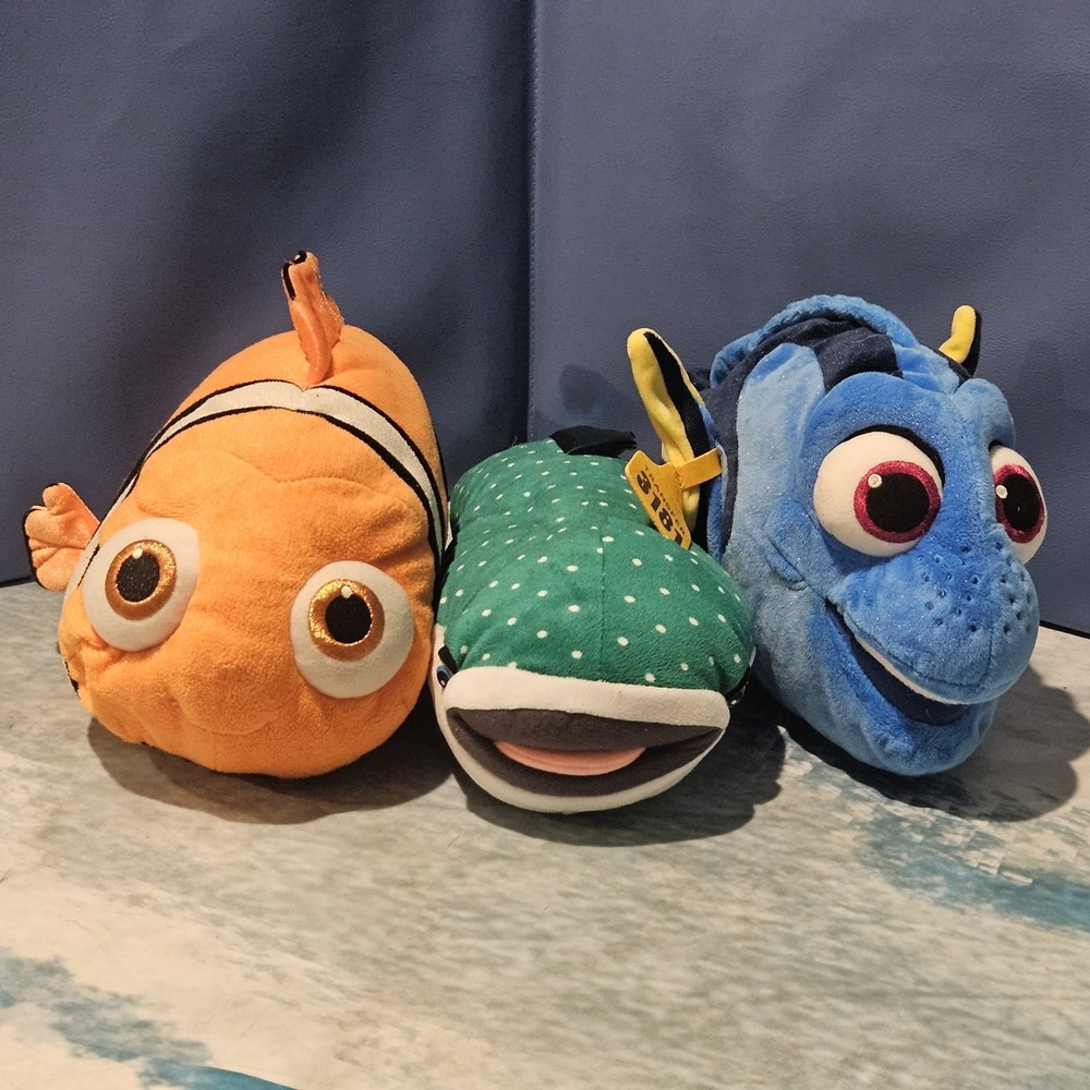 Disney Store Finding Dory Nemo Dory & TYโ Sparkle Destiny Plush Lot of 3